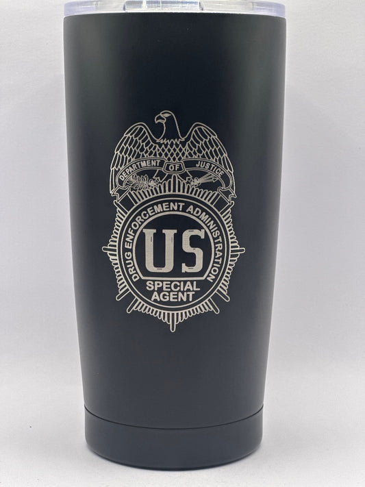 DEA Special Agent Tumbler (two sided)