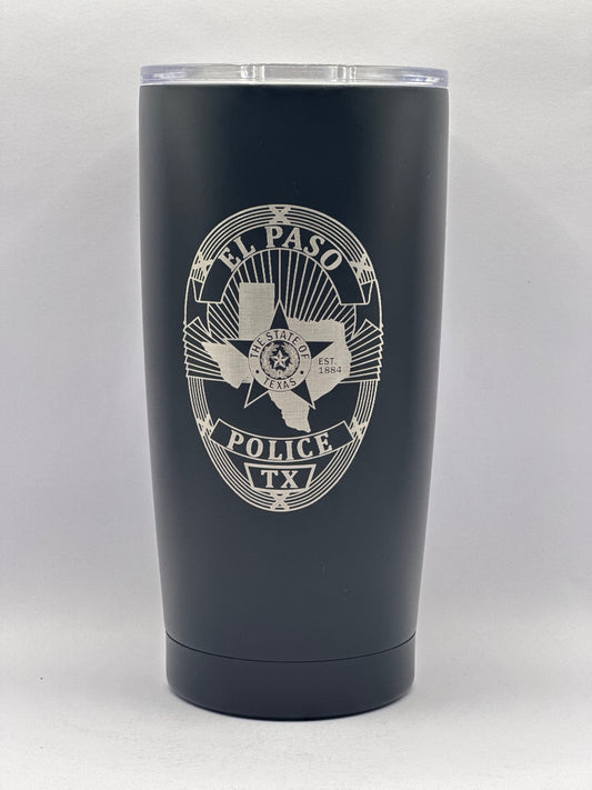 El Paso Police Officer Badge Tumbler